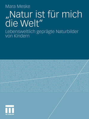 cover image of "Natur ist für mich die Welt"